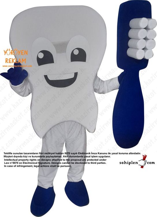 Diş Maskotu / Kartal Belediyesi / Erkek maskot kostümü