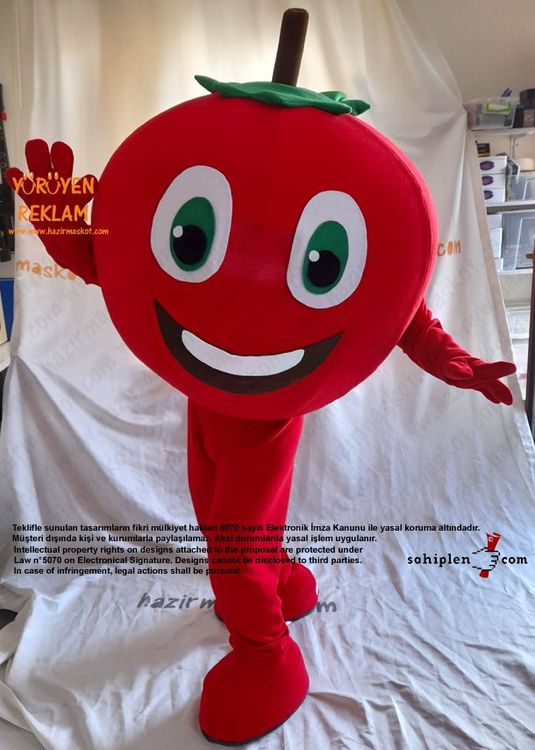 Domates Maskot Kostümü / Pazarama maskot kostümü