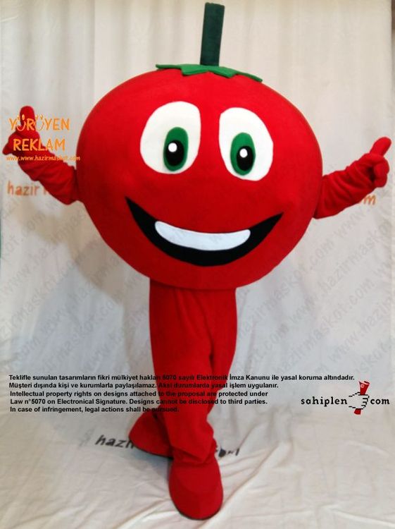 Domates Maskotu maskot kostümü