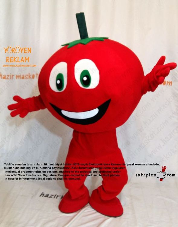 Domates Maskotu maskot kostümü
