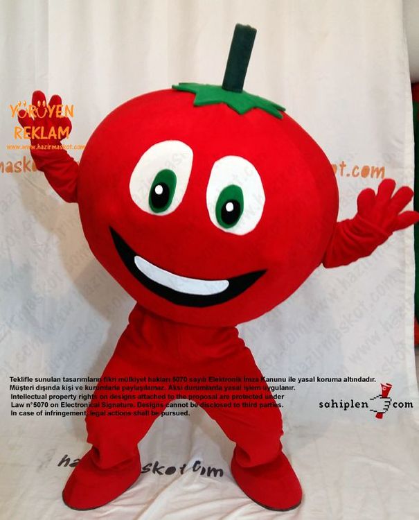 Domates Maskotu maskot kostümü