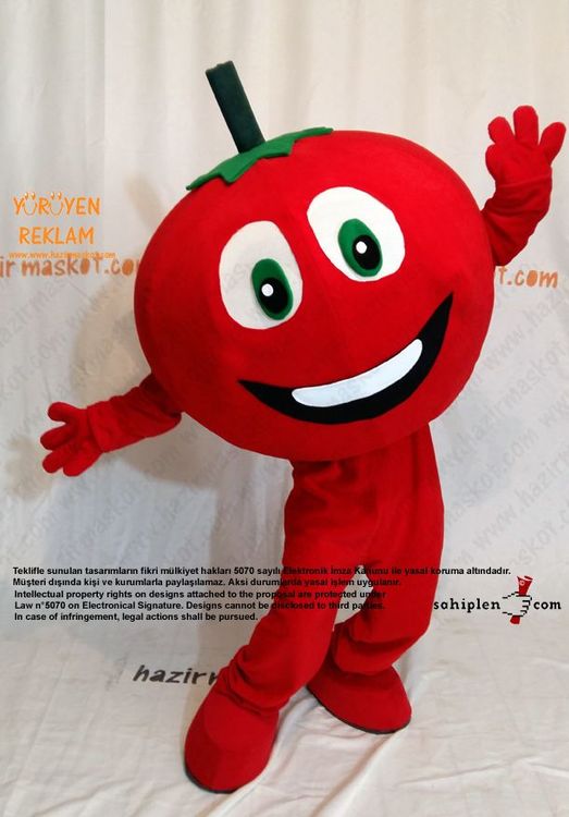 Domates Maskotu maskot kostümü