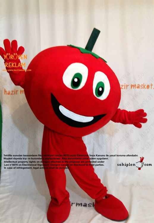 Domates Maskotu maskot kostümü