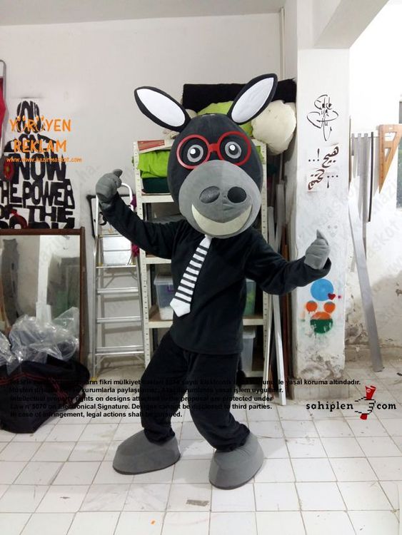 Eşek Maskot Kostümü / Mopak maskot kostümü