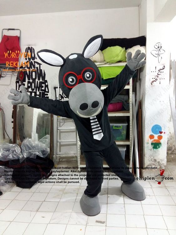 Eşek Maskot Kostümü / Mopak maskot kostümü