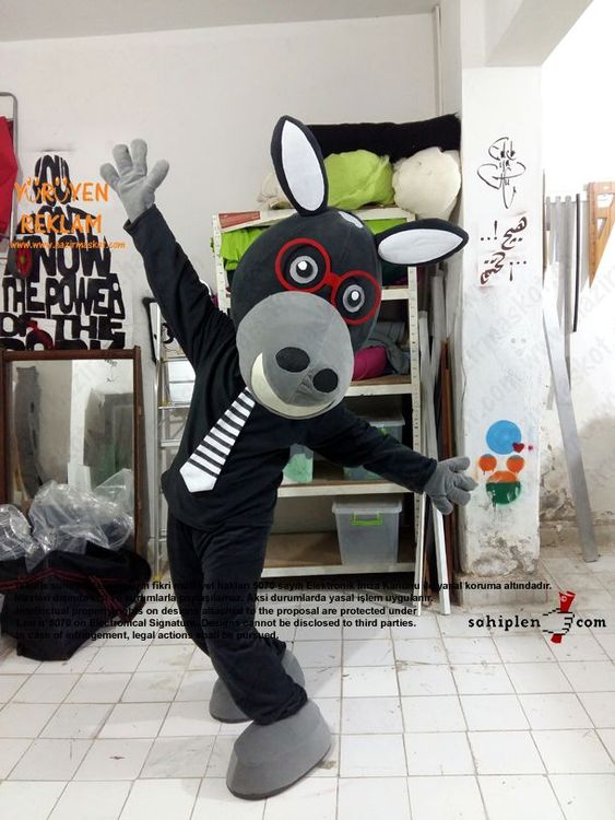 Eşek Maskot Kostümü / Mopak maskot kostümü