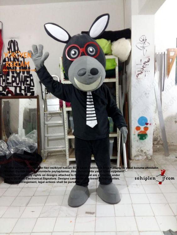 Eşek Maskot Kostümü / Mopak maskot kostümü