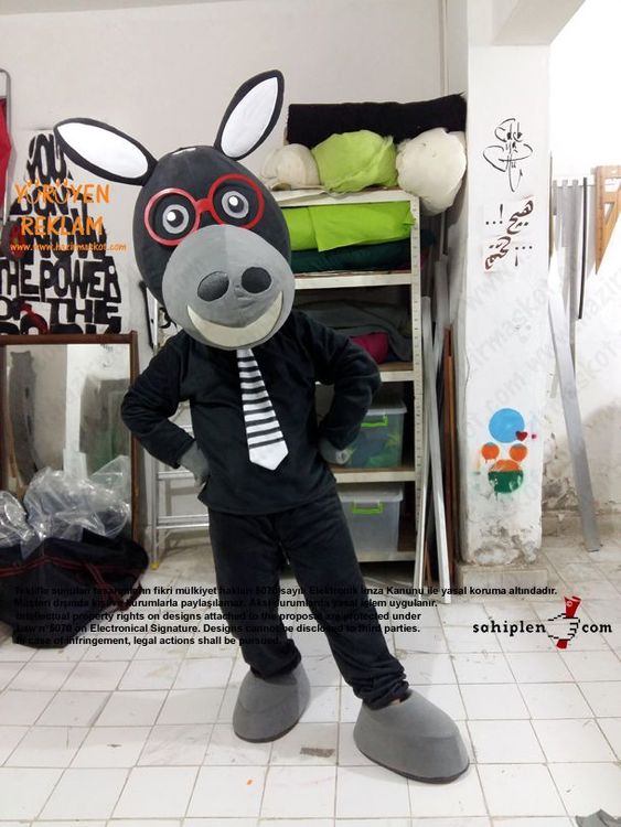 Eşek Maskot Kostümü / Mopak maskot kostümü