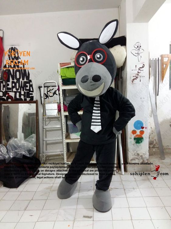 Eşek Maskot Kostümü / Mopak maskot kostümü