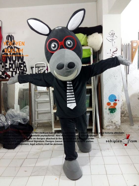 Eşek Maskot Kostümü / Mopak maskot kostümü