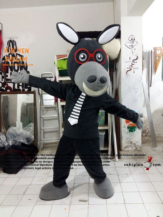 Eşek Maskot Kostümü / Mopak maskot kostümü