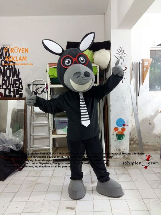 Eşek Maskot Kostümü / Mopak maskot kostümü