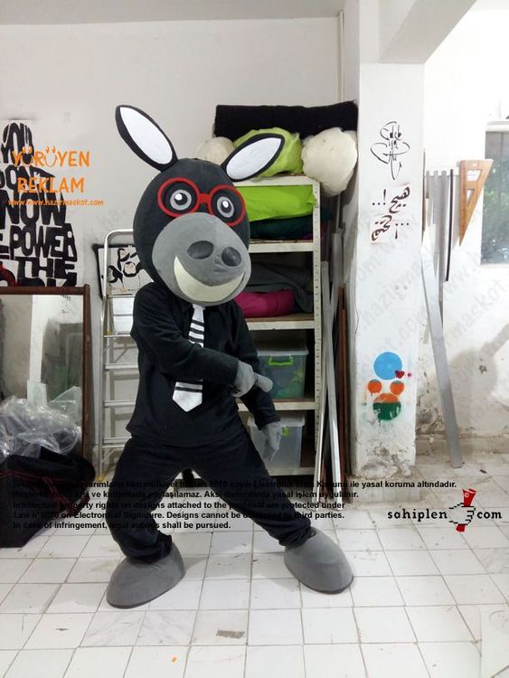 Eşek Maskot Kostümü / Mopak maskot kostümü