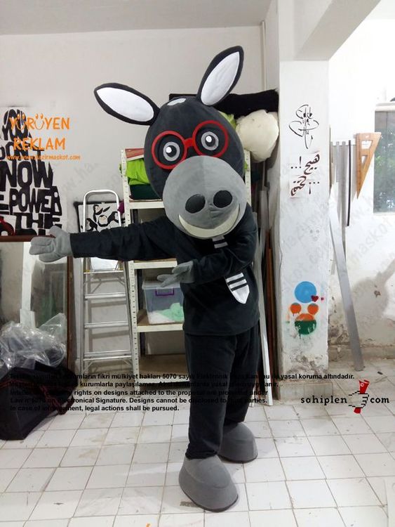 Eşek Maskot Kostümü / Mopak maskot kostümü