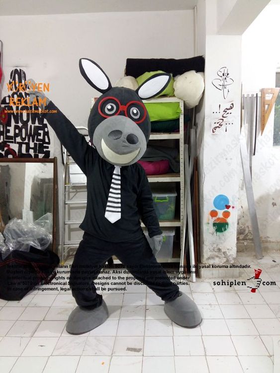 Eşek Maskot Kostümü / Mopak maskot kostümü
