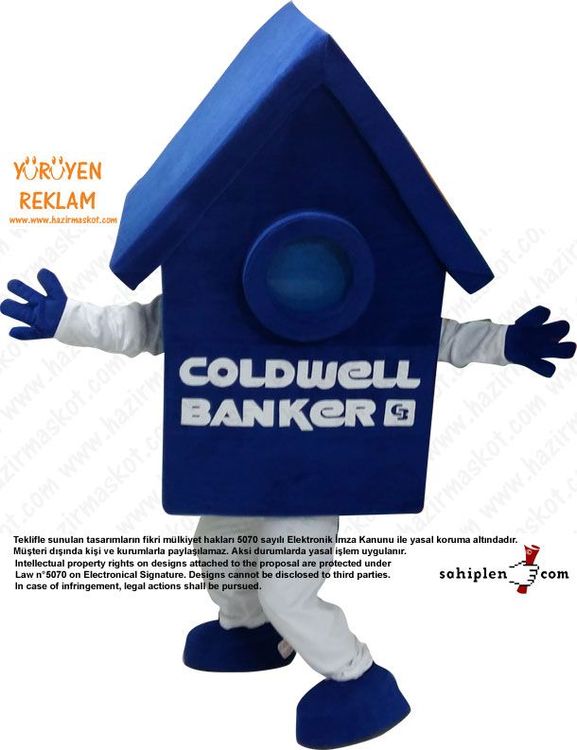 Coldwell Ev Maskotu maskot kostümü