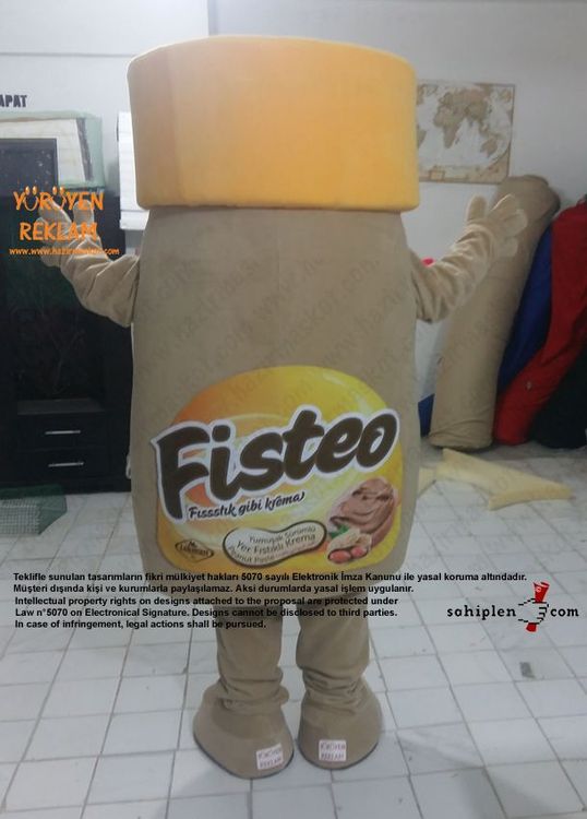 Fisteo Fıstık Ezmesi Kavanozu Maskot Kostümü maskot kostümü