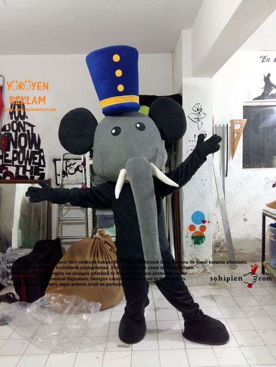 Fil Maskotu / Mopak maskot kostümü