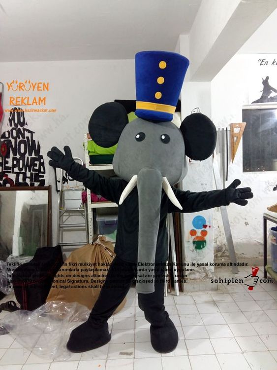 Fil Maskotu / Mopak maskot kostümü