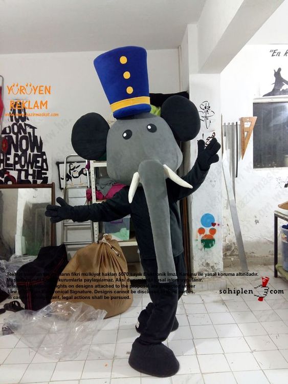 Fil Maskotu / Mopak maskot kostümü
