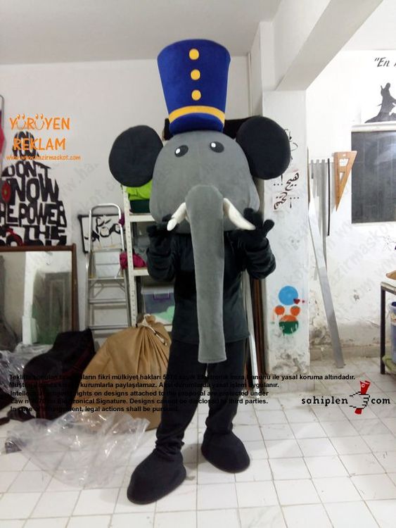 Fil Maskotu / Mopak maskot kostümü