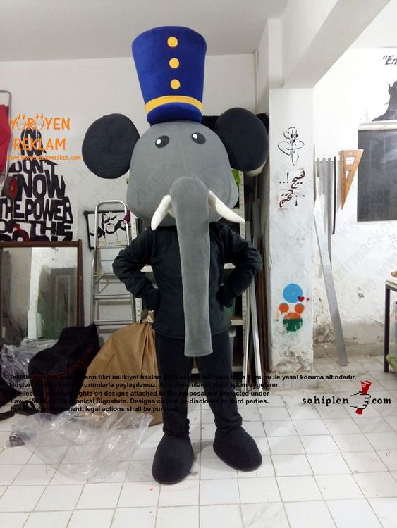 Fil Maskotu / Mopak maskot kostümü