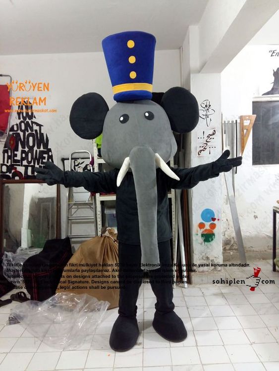 Fil Maskotu / Mopak maskot kostümü