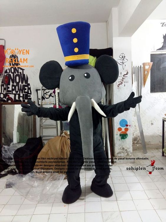 Fil Maskotu / Mopak maskot kostümü