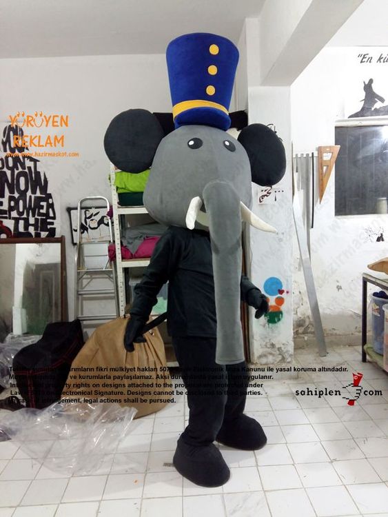 Fil Maskotu / Mopak maskot kostümü