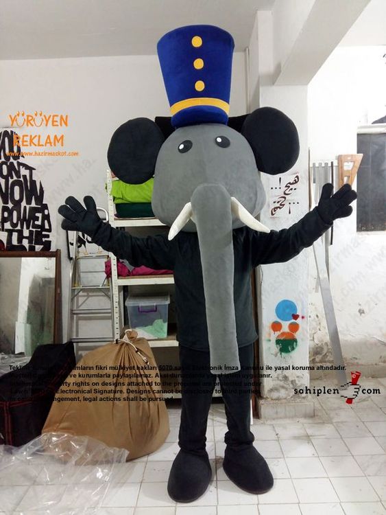 Fil Maskotu / Mopak maskot kostümü