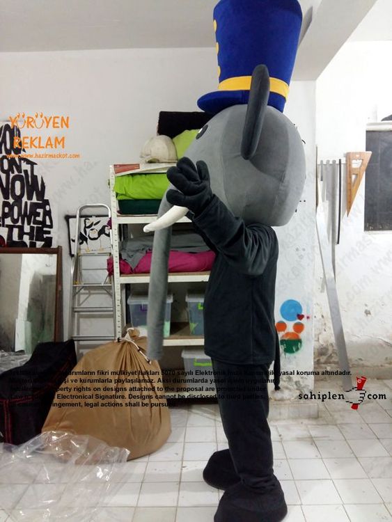 Fil Maskotu / Mopak maskot kostümü
