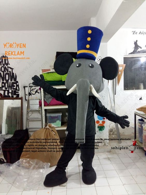 Fil Maskotu / Mopak maskot kostümü
