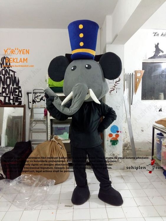 Fil Maskotu / Mopak maskot kostümü