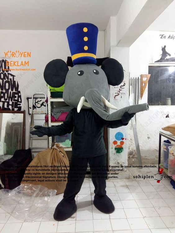 Fil Maskotu / Mopak maskot kostümü