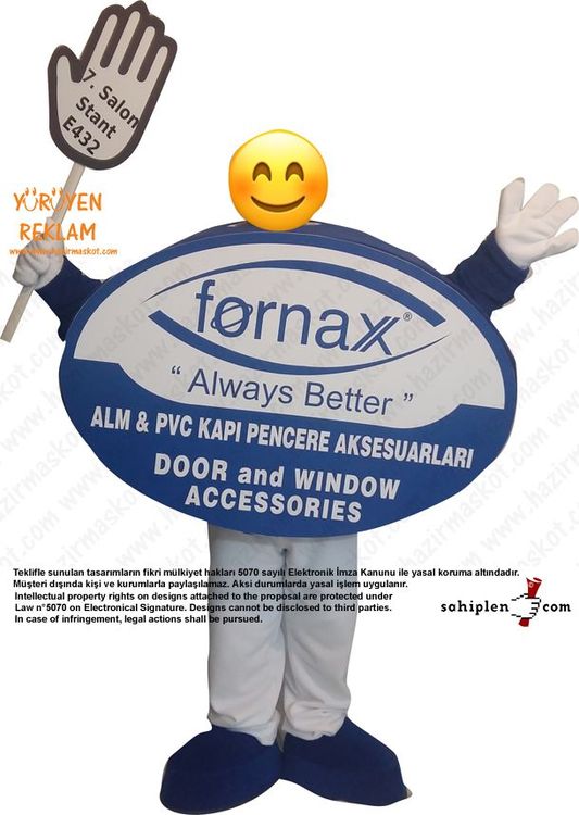 Logo Maskot kostümü / Fornax maskot kostümü