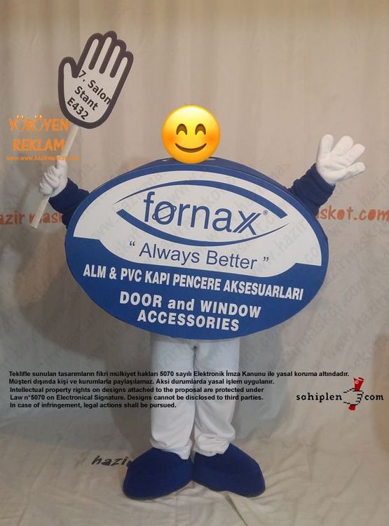 Logo Maskot kostümü / Fornax maskot kostümü