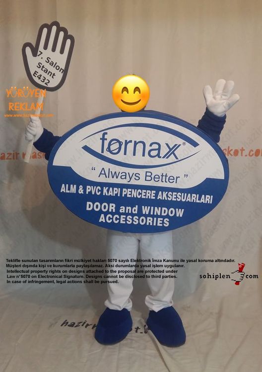 Logo Maskot kostümü / Fornax maskot kostümü