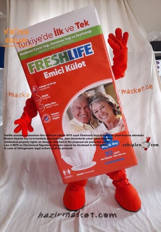 Freshlife Yetişkin Bezi / Emici Külot Maskot Kostümü maskot kostümü