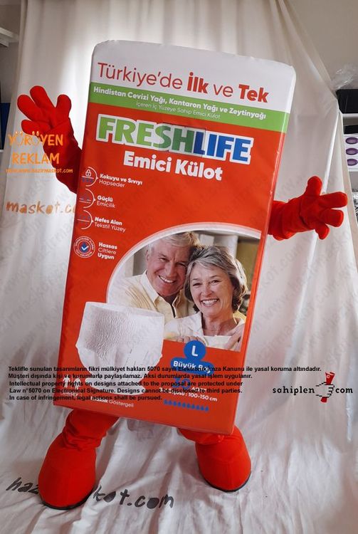 Freshlife Yetişkin Bezi / Emici Külot Maskot Kostümü maskot kostümü