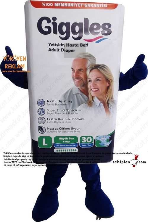 Giggles Yetişkin Bezi Maskot Kostümü maskot kostümü