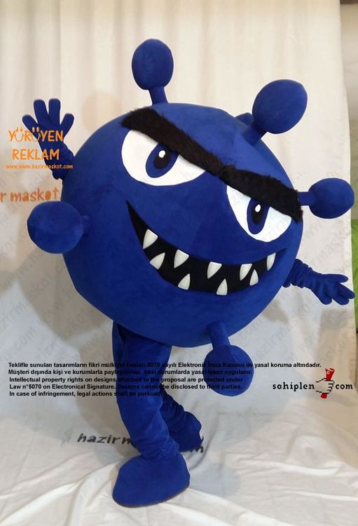 Virüs maskot kostümü / Roche Türkiye maskot kostümü