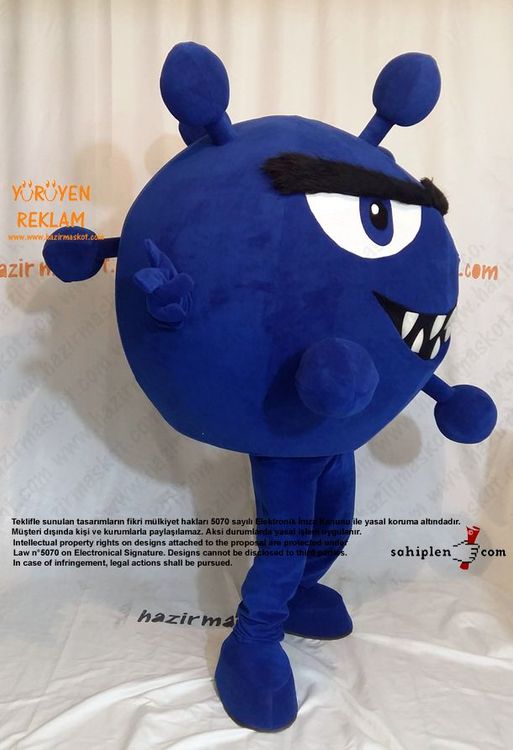 Virüs maskot kostümü / Roche Türkiye maskot kostümü