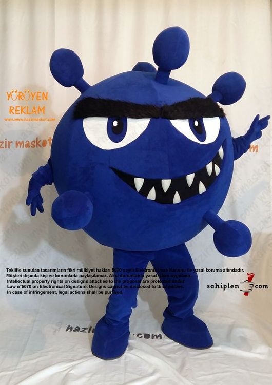 Virüs maskot kostümü / Roche Türkiye maskot kostümü