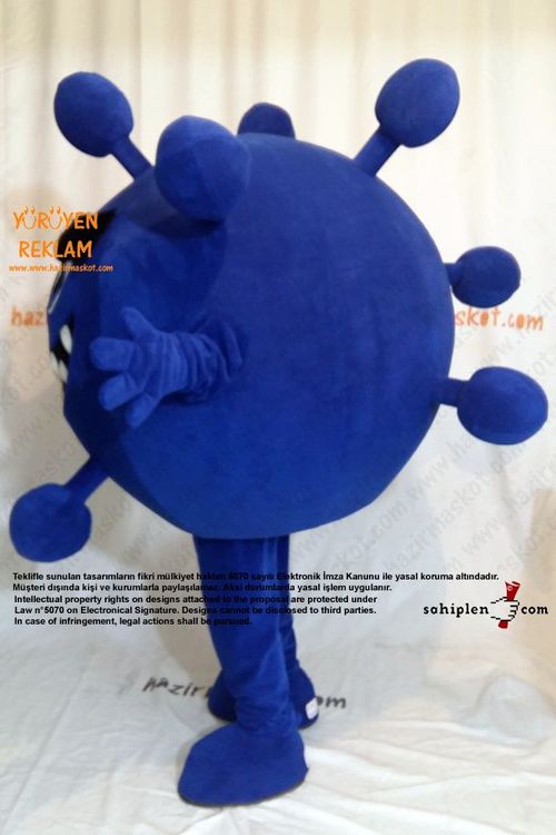 Virüs maskot kostümü / Roche Türkiye maskot kostümü