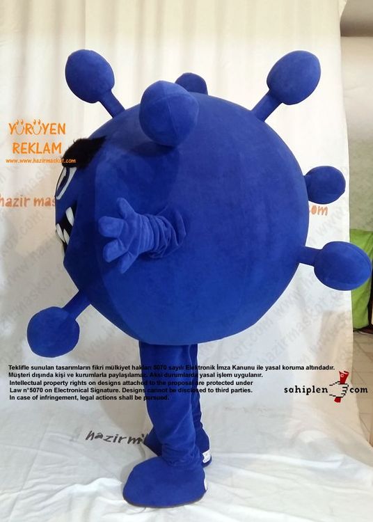 Virüs maskot kostümü / Roche Türkiye maskot kostümü