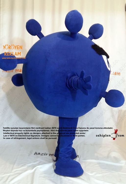 Virüs maskot kostümü / Roche Türkiye maskot kostümü