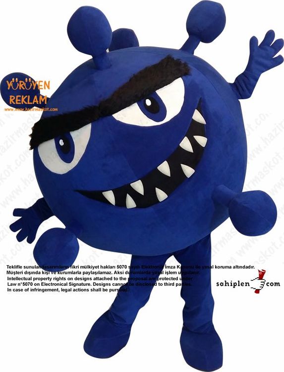 Virüs maskot kostümü / Roche Türkiye maskot kostümü