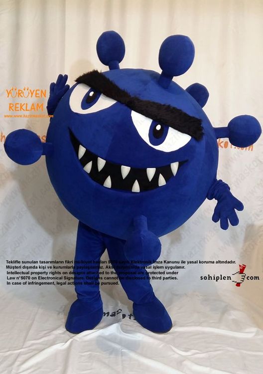 Virüs maskot kostümü / Roche Türkiye maskot kostümü