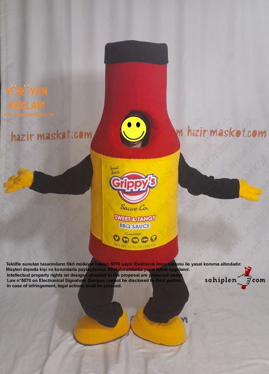 Grippy's Sauce Mascot Costume/ Sos Şişesi Maskot kostümü maskot kostümü