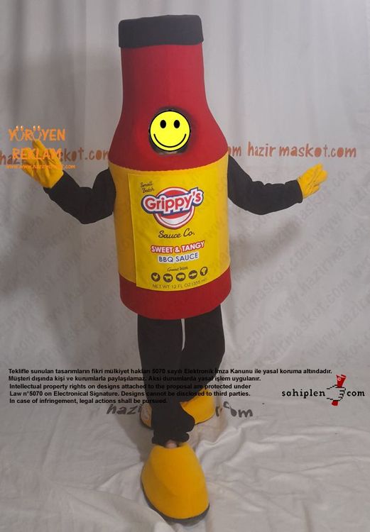 Grippy's Sauce Mascot Costume/ Sos Şişesi Maskot kostümü maskot kostümü